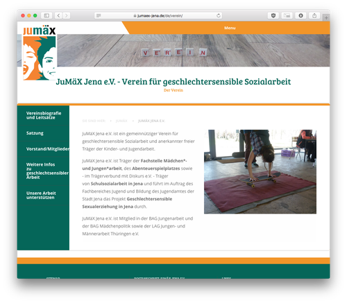 Screenshot: JuMäX Jena Website