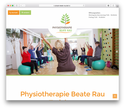 Screenshot: Physiotherapie Beate Rau
