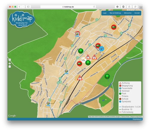 Screenshot: Kiddimap Bildvorschau